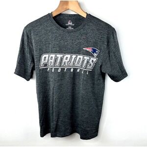 New England Patriots Gray Short Sleeve T-shirt Adult M Majestic Cool Base NFL